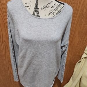 Gray Women's Crew Neck Sweater